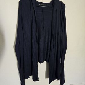 Athleta navy blue cardigan with hood size xl